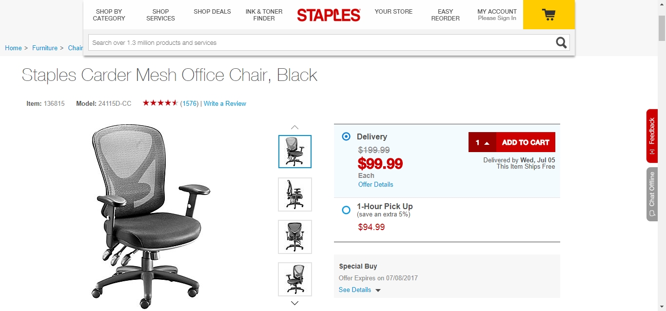 staples carder mesh office chair