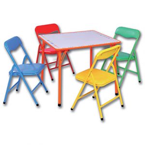toddler folding table and chair piece kids folding dry erase table chairs std