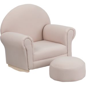 toddler lounge chair kids rocker chair footrest beige
