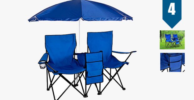 tri folding beach chair picnic double folding chair umbrella