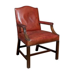 tufted leather dining chair georgian style mahogany armchair