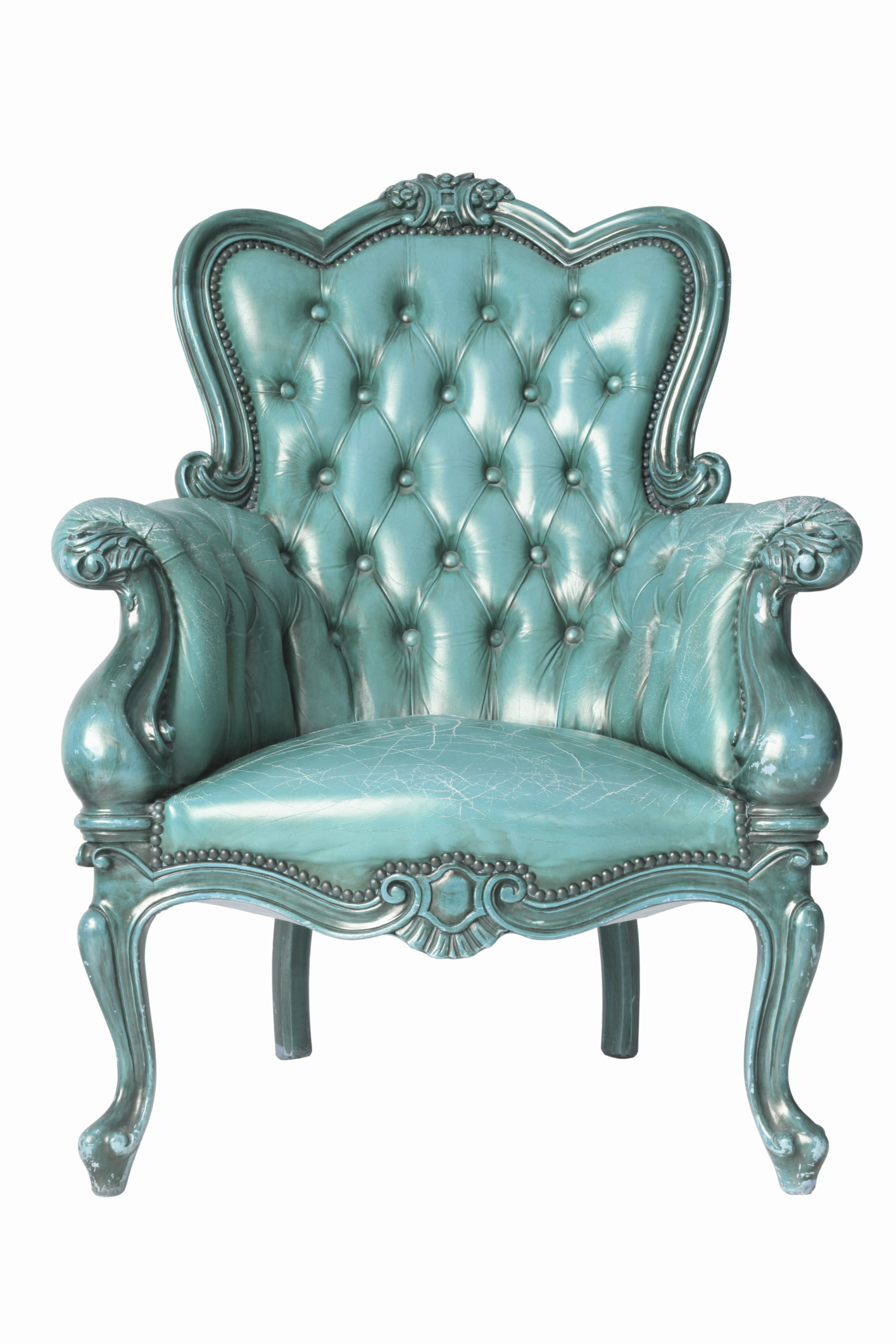 tufted leather dining chair
