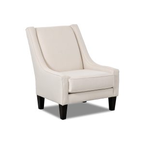 white chair with wooden legs modern white upholstered slipper chair