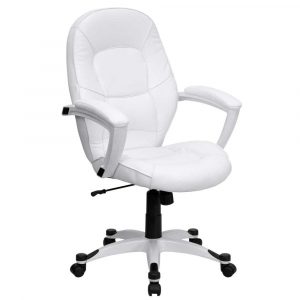 white office chair mid back white office chair for executive