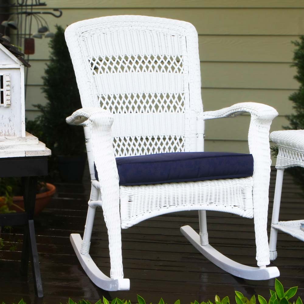 white porch rocking chair