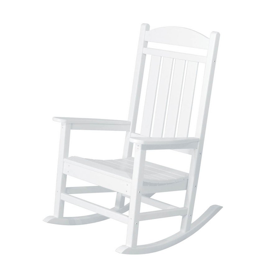 white rocking chair