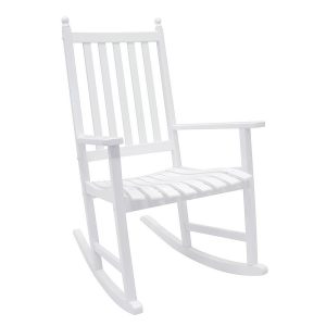 white rocking chair