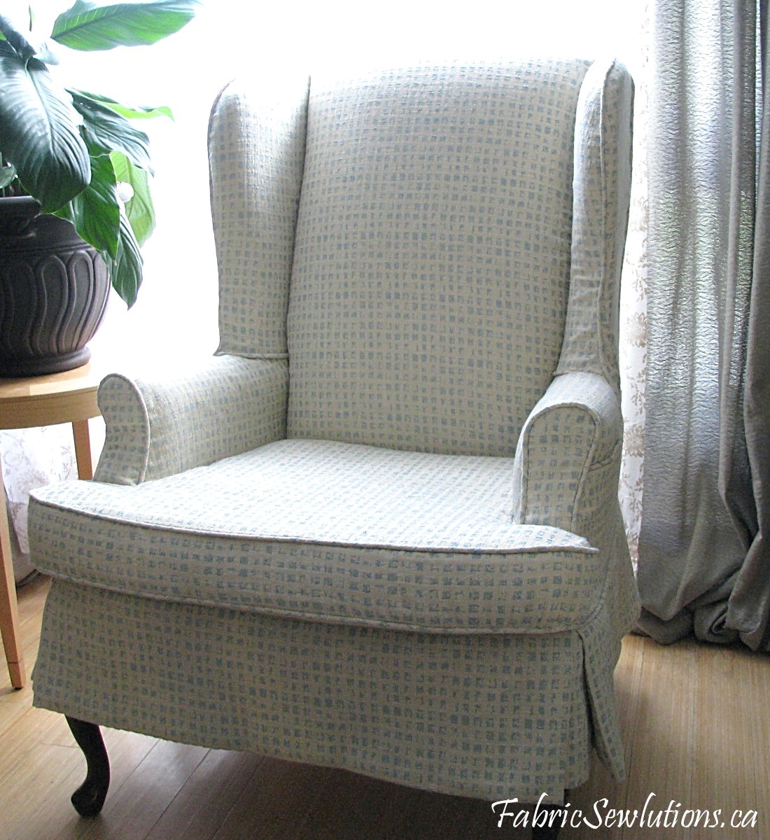 wingback chair slipcover