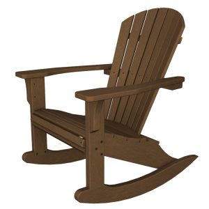 wood rocking chair for nursery polywood seashell adirondack rocking chair