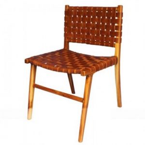 woven leather dining chair strap leather dining chair tan